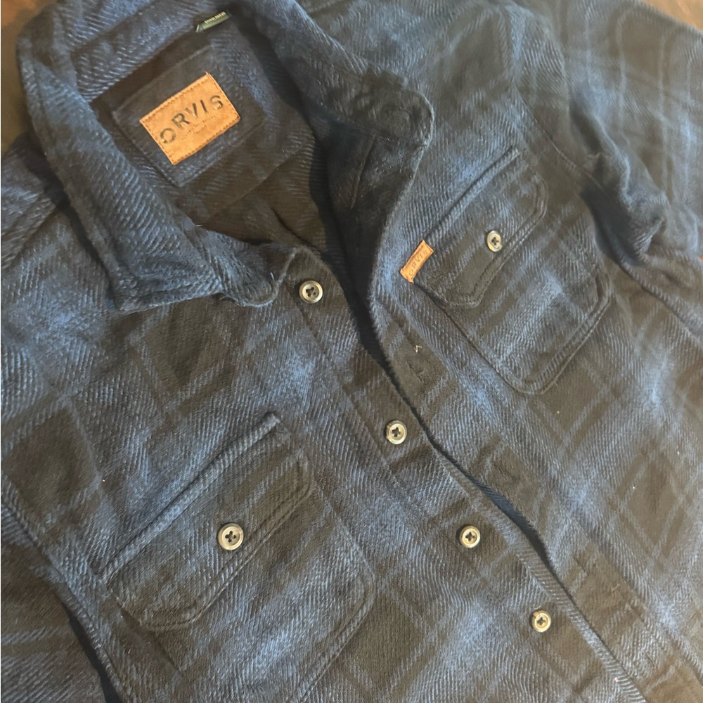 Blue Plaid Button-Up Shirt